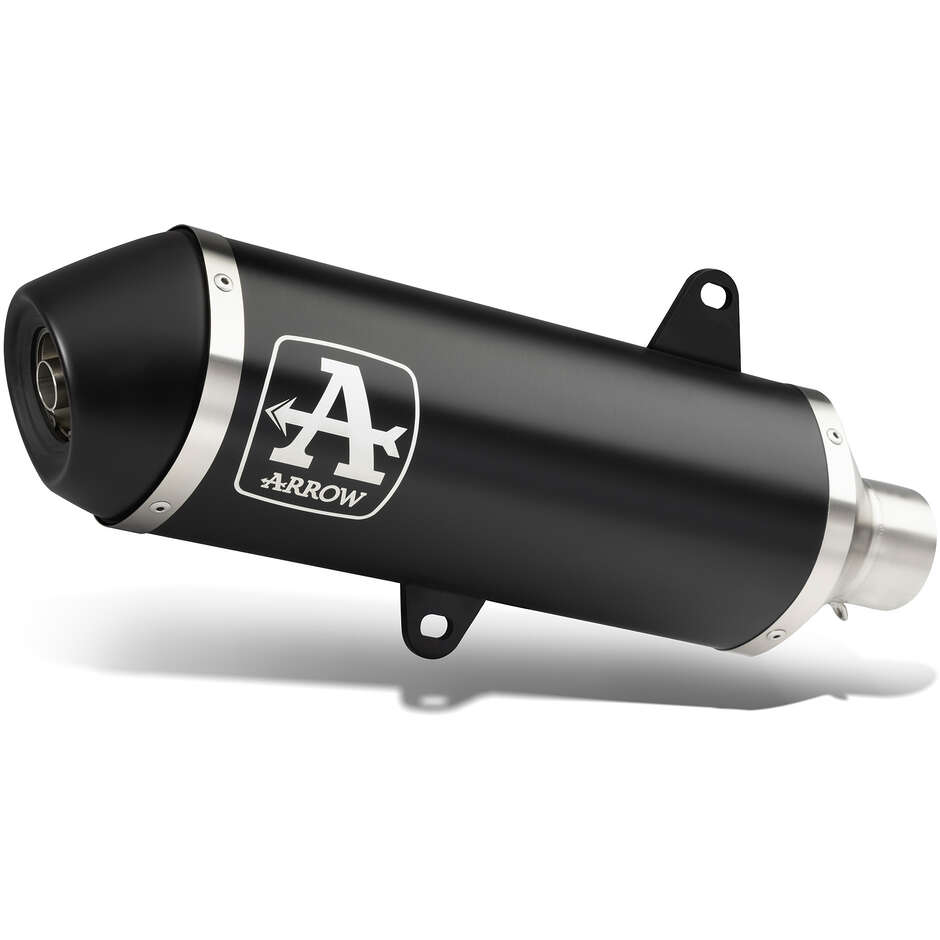 Silencieux d'échappement Arrow Urban en aluminium foncé avec embout foncé pour Kymco DOWNTOWN 300 (09-16) ; KAWASAKI J 300 (14-16)